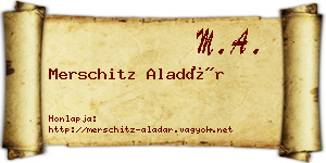 Merschitz Aladár névjegykártya
